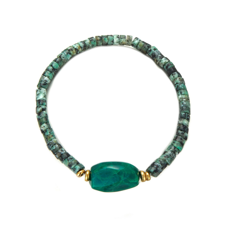 Ulfa - Bracelet acier vert