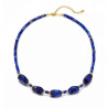 Ulfa - Collier acier bleu marine