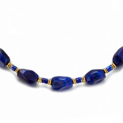 Ulfa - Collier acier bleu marine