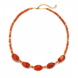 Ulfa - Collier acier orange