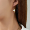 Uneke - Acier Boucle d'oreille perles