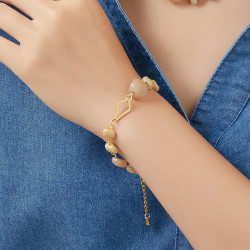 Unnak - Bracelet Acier beige