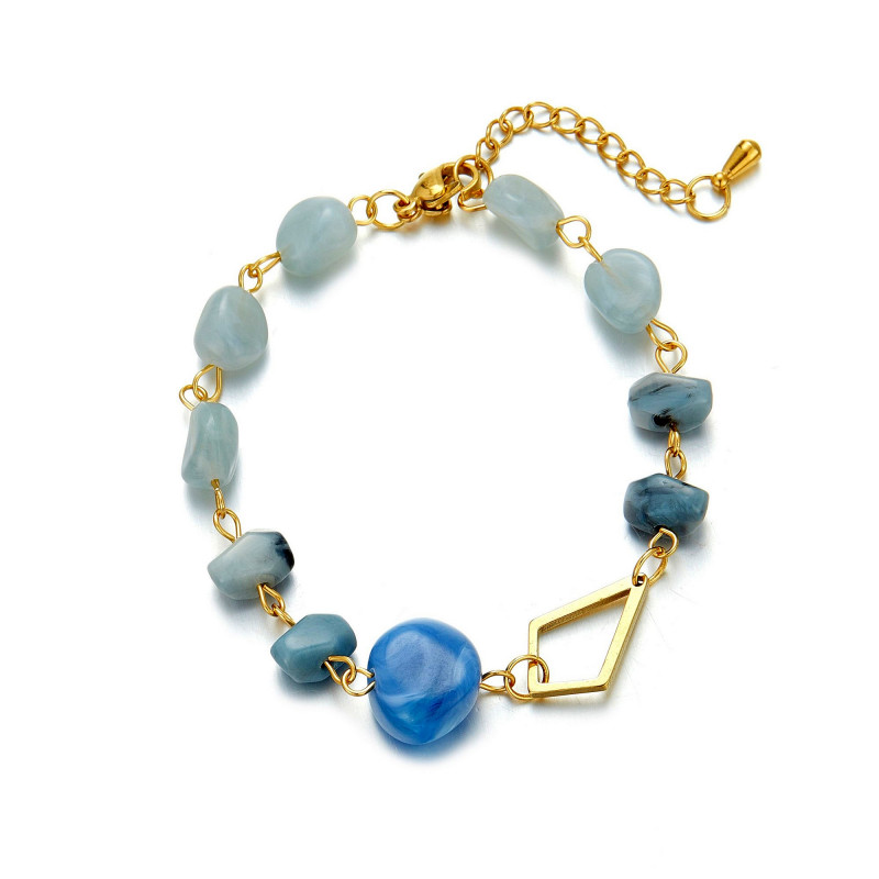 Unnak - Bracelet Acier bleu