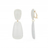 Edmee - Boucle d'oreille clip Blanche