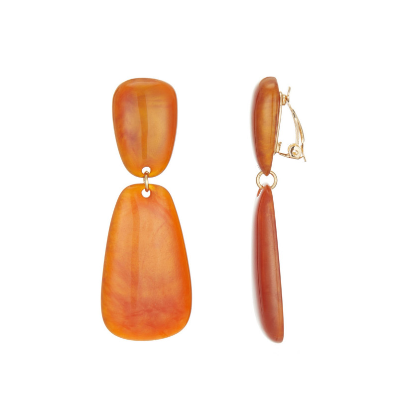 Edmee - Boucle d'oreille clip Orange
