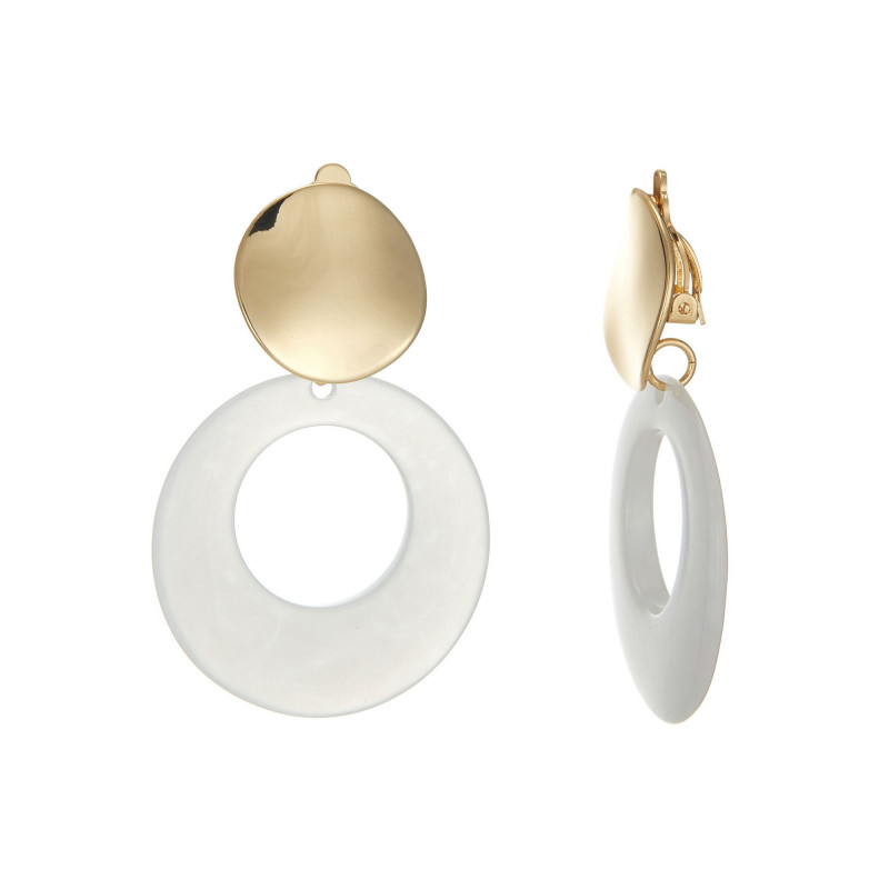 Eija - Boucle d'oreille clip Blanche