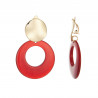 Eija - Boucle d'oreille clip Rouge