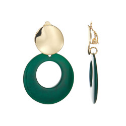 Eija - Boucle d'oreille clip Verte