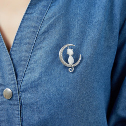 Robertine - Broche épingle dorée