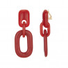 Elida - Boucle d'oreille clip Rouge