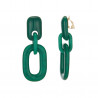 Elida - Boucle d'oreille clip Verte