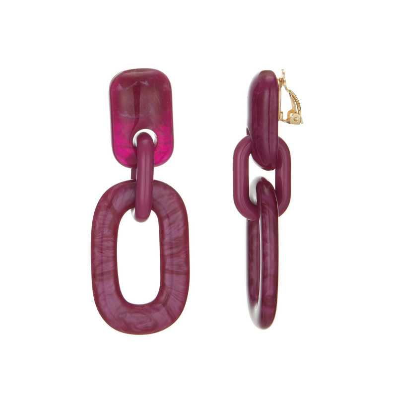 Elida - Boucle d'oreille clip Violette