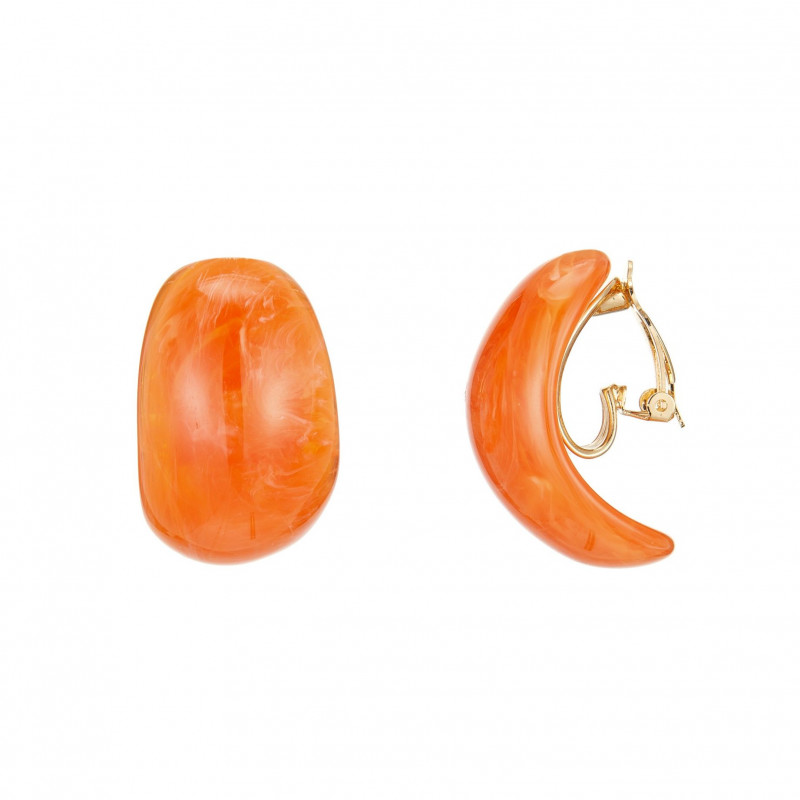 Eulalia - Boucle d'oreille clip orange
