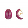 Eulalia - Boucle d'oreille clip prune