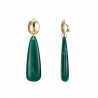 Eduina - Boucle d'oreille clip Verte