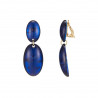 Elene - Boucle d'oreille clip Bleue marine