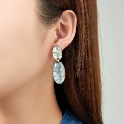 Elene - Boucle d'oreille clip Verte