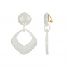 Eliane - Boucle d'oreille clip Blanche