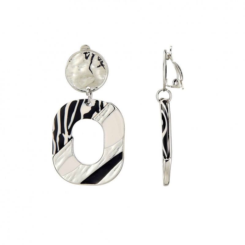 Elisaveta - Boucle d'oreille clip Blanche