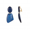 Ernestine - Boucle d'oreille clip Bleue