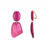 Ernestine - Boucle d'oreille clip Mauve
