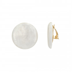 Etelvina - Boucle d'oreille clip Blanche