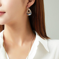 Gaiana - Boucle d'oreille percée orange