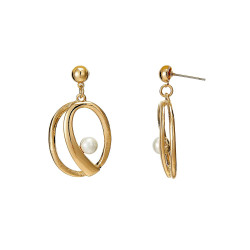 Gerardine - Boucle d'oreille percée dorée