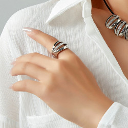 Guyonne - Bague élastique noire