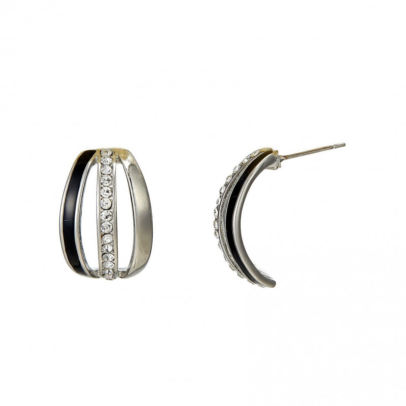 Guyonne - Boucle d'oreille percée noire