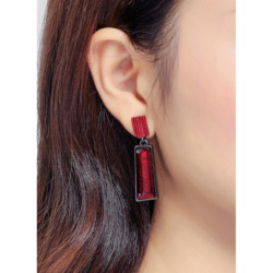 Melusine - Boucles d'oreilles tige rouge 2