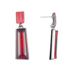 Melusine - Boucles d'oreilles tige rouge