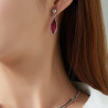 Eloane - Boucle d'oreille tige rouge
