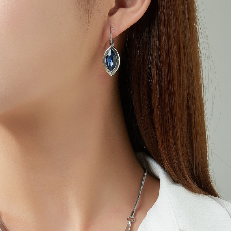Boucles D’oreilles Dormeuses En Argent Massif 925 - Style Créole Ancien - Occasion