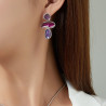 Etra - Boucle d'oreille tige violette