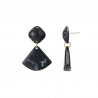 Emilienne - Boucle d'oreille percée noire