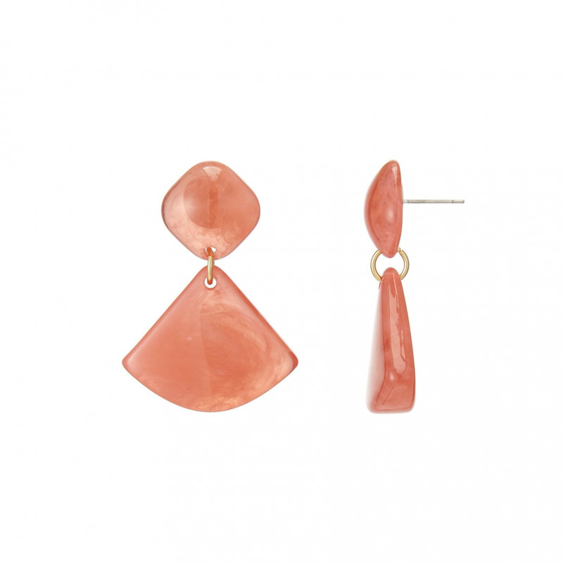 Emilienne - Boucle d'oreille percée rose