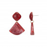 Emilienne - Boucle d'oreille percée rouge