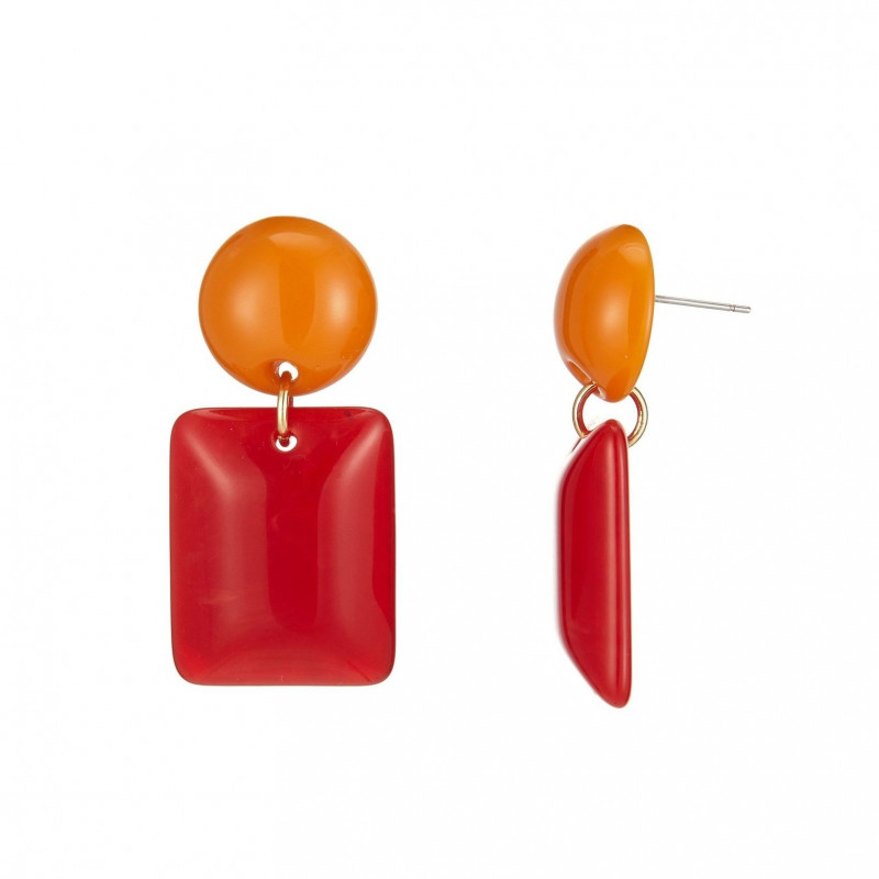 Elina - Boucle d'oreille tige Orange