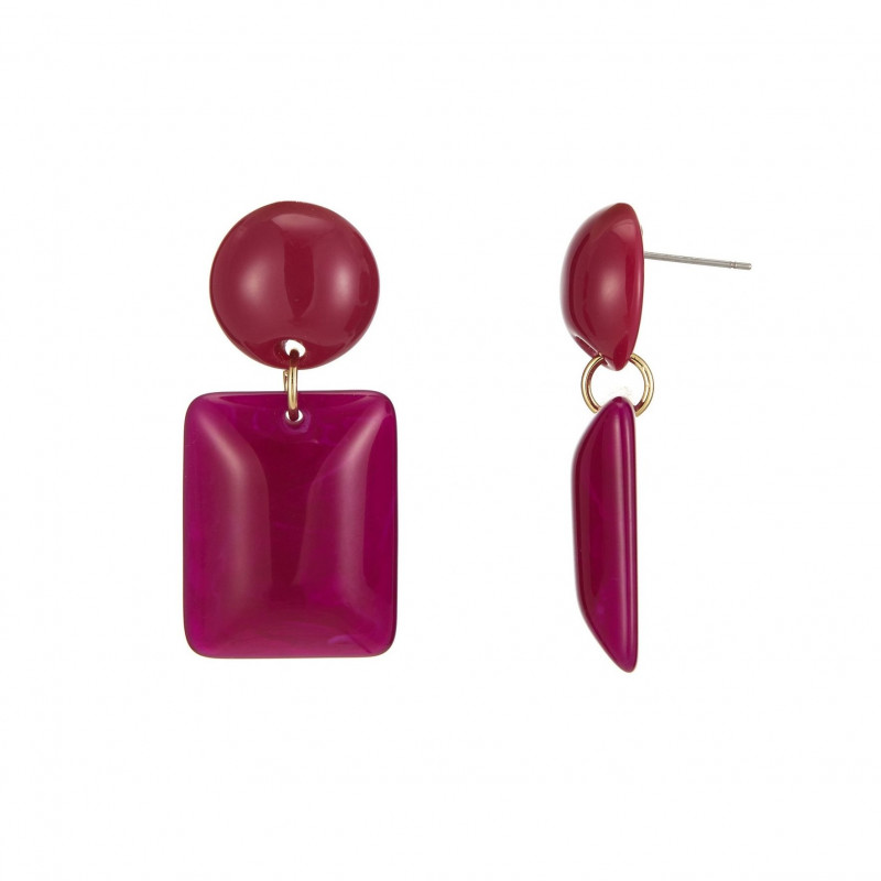 Elina - Boucle d'oreille tige Violette