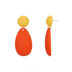 Eris - Boucle d'oreille percée orange
