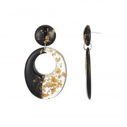 Fanchon - Boucle d'oreille percée noire