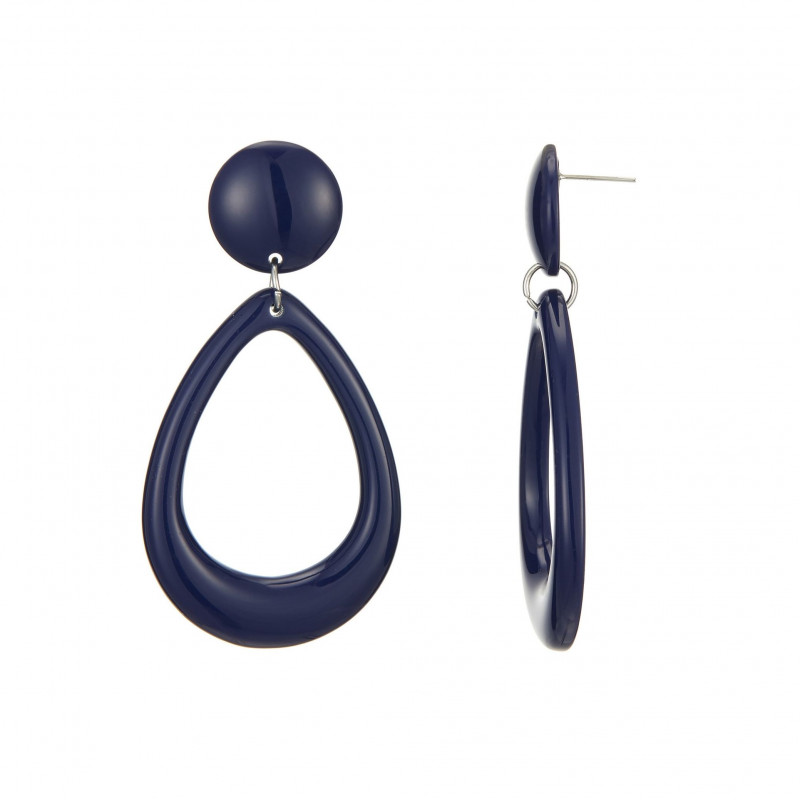 Fernanda - Boucle d'oreille percée bleue