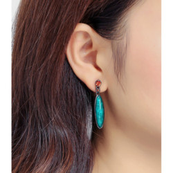 Lyra - Boucles d'oreilles tige vert 2