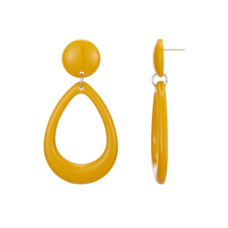 Fernanda - Boucle d'oreille percée jaune