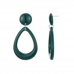 Fernanda - Boucle d'oreille percée verte