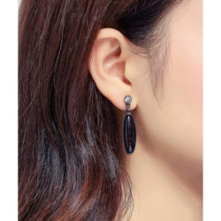 Lyra - Boucles d'oreilles tige noir 2