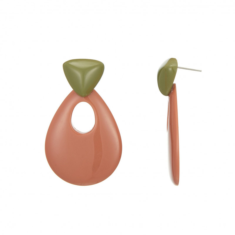 Foussoul - Boucle d'oreille percée rose pale