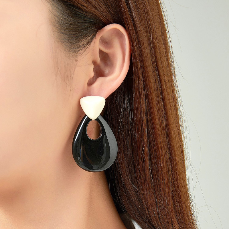 Foussoul - Boucle d'oreille percée noire