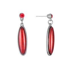 Lyra - Boucles d'oreilles tige rouge